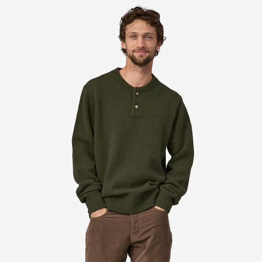 Patagonia Men's Recycled Wool-Blend Buttoned Sweater, Basin Green / XL
